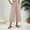 (Fashion 193)Khaki, variant on Women's Elastic Waist Cropped Cotton Pants Loose Casual Culottes Breathable Comfortable Summer Bottoms