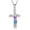 Rainbow, variant on Cross Urn Necklaces for Ashes for Women Men Cute Cat Cremation Pendant Necklace for Ashes Stainless Steel Memorial Gift