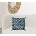 thumbnail image 7 of 20" X 20" Indigo And Navy Blown Seam Stencil Throw Indoor Outdoor Pillow, 7 of 7