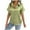 Mint Green, variant on Annhoo Womens Satin Silk Shirts Button down V Neck Rolled Short Sleeve Tops Turndown Collar Comfy Casual Blouses