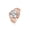 Rose Gold, variant on Adjustable 3ct Moissanite Engagement Rings for Women 18K Gold Plated S925 Sterling Silver Diamond Rings Round Cut D Color VVS1 Moissanite Rings with Certificate