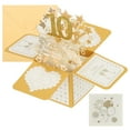 thumbnail image 1 of Tarjeta de 10 años de aniversario, tarjetas de feliz aniversario, tarjeta de aniversario de boda para esposa, hombres, ella, tono dorado, 1 of 6