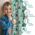 thumbnail image 3 of Blackout Kids Curtains,Light Green Christmas Village Pattern Childrens Insulated Curtains Set Of 2,Bedroom Essentials,Toddler Room Decor 42"x84", 3 of 5