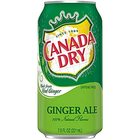 Canada Dry Ginger Ale, 7.5Oz Mini Can (Pack Of 12, Total Of 90 Oz)