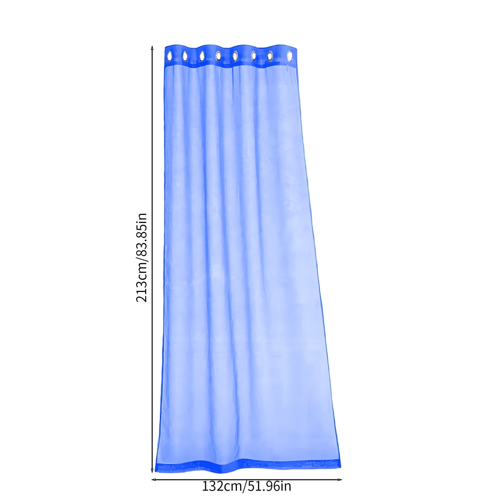 HBBKVI Set of 2 Sheer Curtains 52" × 84", Grommet Light Filtering Curtains for Living Room Wall Outdoor, Decorative Curtain Panels Blue