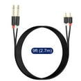 thumbnail image 4 of J&D 15ft 1/4 Inch TS to 2 RCA Stereo Audio Cable - 1-Year Limited, 4 of 7