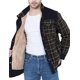 thumbnail image 2 of Chaqueta informal de franela a cuadros con botones y forro polar cálido para exteriores para hombre con bolsillos laterales, 2 of 4