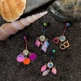 thumbnail image 3 of BodyJ4You 65 Belly Button Rings Dangle Barbells 14G Acrylic Clear CZ Crystals Navel Body Jewelry, 3 of 6