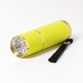 thumbnail image 3 of Kearding Fuerte linterna Mini ultravioleta Identificación de dinero Luz púrpura LED Lámpara de aleación de aluminio duradera Herramientas de Electrónica Amarillo, 3 of 6