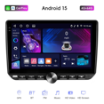thumbnail image 3 of Android 15 Universal 10inch Car Stereo Radio Wireless Carplay Android Auto Multimedia Player WIFI FM Navigation,1 x Car Stereo,Black, 3 of 5