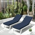 thumbnail image 5 of Pakunoda Chaise Lounge Cushions Set of 2, 72" x 21" x 4" Outdoor High-Density Foam Patio Furniture Lounger Replacement Cushions with Zipper Ties Water-Resistant for Pool, Navy Blue, 5 of 7
