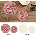 thumbnail image 4 of FREEAMG Mexican Talavera Round Trivets Pot Holders 2 Pcs, Heat Resistant Cotton Thread Weave Trivets for Hot Dishes, Cooking, Baking, Farmhouse, Kitchen Decor, 4 of 7