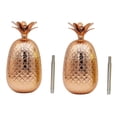 thumbnail image 2 of Paquete de 6 Vasos para Bebidas de Piña, Vaso de Piña de Cobre de 450 Ml con Pajita Estirada, Vasos para Fiesta de Luau Hawaiano, 2 of 5