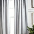 thumbnail image 6 of Martha Stewart Ticking Stripe Blackout Curtain Panel Pair, Indoor Poly Cotton Blend, Indigo , 50"W x 95"L , Pole Top, Adult, 6 of 18
