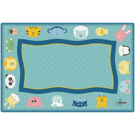 Carpets for Kids 1576124 Rectangle Soft Quiet Time Animal Carpet, 4 x 6ft.