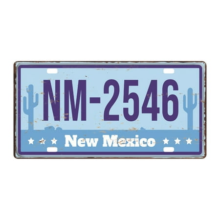 

WRXMIJNHGSA Pendant Vintage License Plate Iron Sheet Painting Home Bar Decorative Painting Creative American Wall Hanging 30 * 15cm/12 * 6in