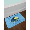 thumbnail image 2 of I Love You Bath Mat, Astronomy Space Map Style Themed Love Words Philosophy Partners Cartoon, Plush Bathroom Decor Mat with Non Slip Backing, 29.5" X 17.5", Night Blue Yellow, by Ambesonne, 2 of 2