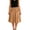 Khaki, variant on Women's Pleated Wide Leg Midi Culottes, Elastic Waist Mock Midi Skirt Look Five Quarter Pants with 2 Deep Pockets, Soft Lightweight Breathable Casual Trousers for Daily Work Weekend Green L