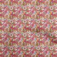 thumbnail image 1 of oneOone Velvet Magenta Fabric Florals Quilting Supplies Print Sewing Fabric By The Yard 58 Inch Wide, 1 of 4