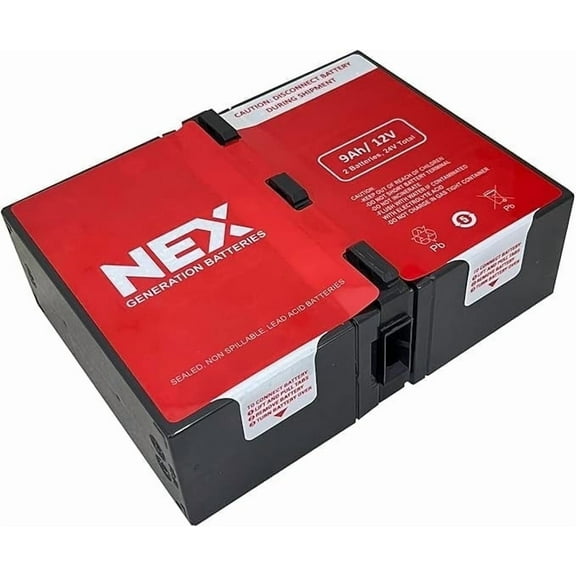 APCRBC124-NEX, UPS Battery Replacement Cartridge #124, Compatible with APC UPS Models: BX1500M, BR1500G by NEX