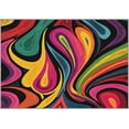 thumbnail image 3 of Rainbow Colorful Area Rugs, Bright Multicolor Carpet, Washable Non Slip Low Pile Soft Rug for Bedroom Living Room Decor Mat 3ftx5ft, 3 of 8