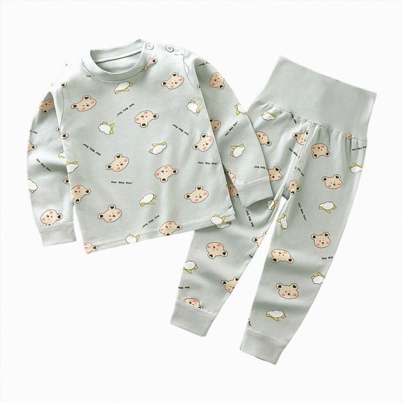 masbird Kids Toddler Boy Girl Pajamas Pj Set Long Sleeve Snug Fit Soft & Cozy Sleepwear Loungewear 2-Pack 6-12 Months 12-24 Months 2t 3t 4t 5t 6t 7t 8t 9t Children(Light Green,2-3 Y)