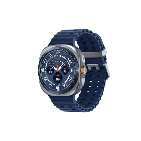 Pre-Owned Samsung Galaxy Watch Ultra 47mm Cellular Titanium Smart Watch, Titanium Blue, Blue Sport Band