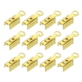 thumbnail image 1 of 200 Pcs Fold Over Cord Ends, 10.2x2.5mm Ribbon Crimp Ends Cap, Clasp Tips for Leather Craft Making Diy (Gold), 1 of 6