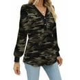 thumbnail image 2 of Fantaslook Long Sleeve Blouses for Women V Neck Button Casual Tops Tunic Henley T Shirts, 2 of 7