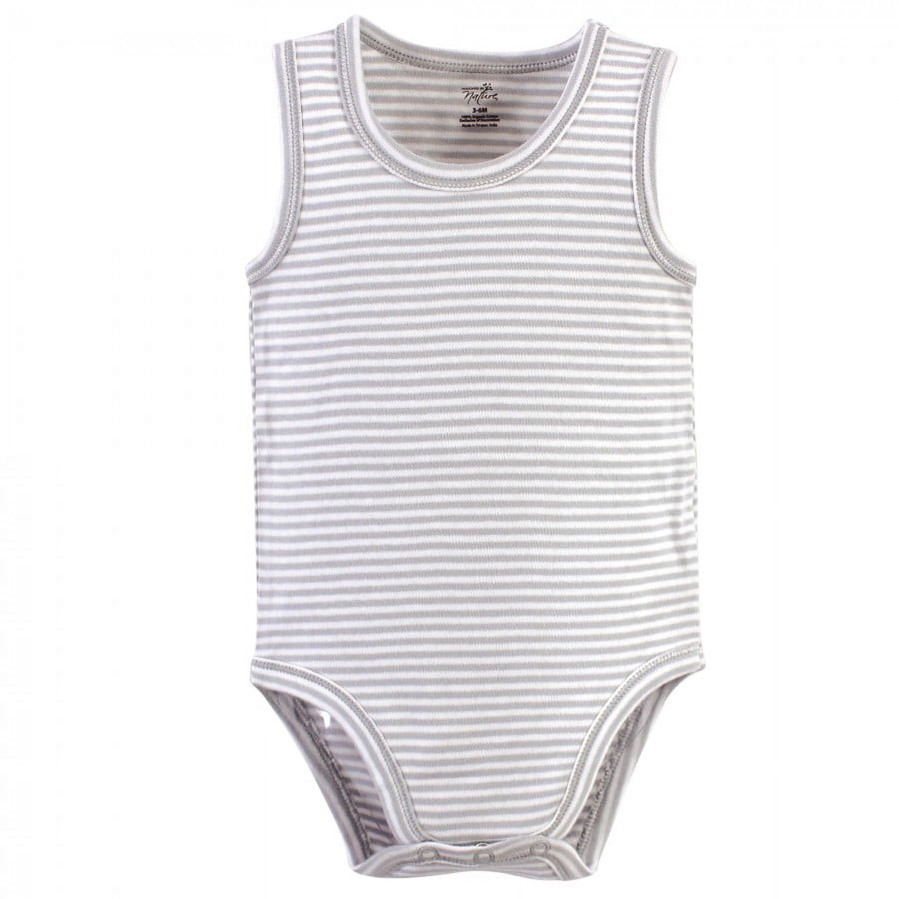 Touched by Nature Baby Boy Organic Cotton Bodysuits 5pk, Milk & Cookies, 6-9 Months