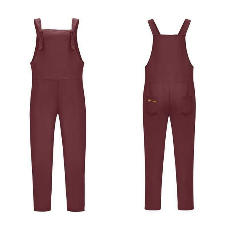 KIHOUT Pants For Women Deals Casual Loose Pocket Pants Playsuit Trousers  Overalls Cotton And Linen Pants 