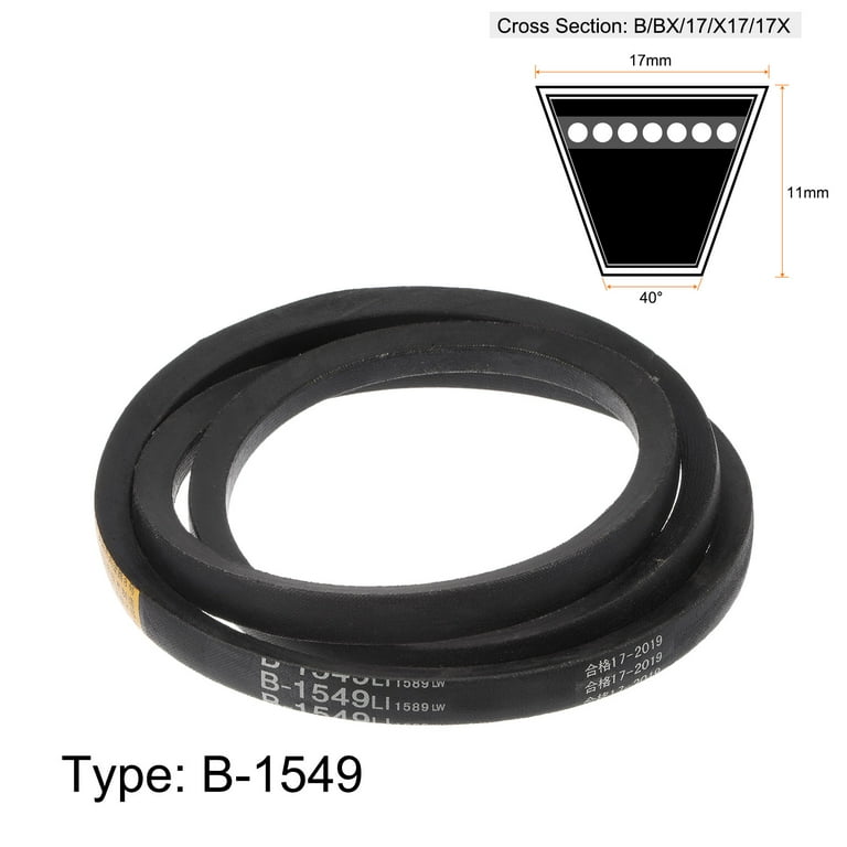 スイングベルト Uxcell B-1549 V-Belts Drive Belt 1549mm Inner Girth Rubber for
