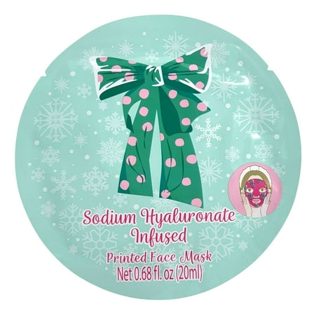 Printed Sodium Hyaluronate Extract Infused Sheet Face Mask. Intensively Hydrate Dull Skin. For All Skin Types. Nourishing, Skin-smoothing. Cruelty-free. 0.68fl.oz./20ml. One Sheet Face Mask.