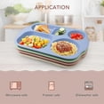 thumbnail image 3 of 30.48 cm (set of 4) large unbreakable dividers, suitable for children and adults, dishwasher and microwave safe plates, lightweight reusable plastic c, 3 of 4