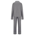 thumbnail image 6 of Simua Womens Pajamas Sets Soft 2 Piece Long Sleeve Lapel Shirts and Pant Solid Color Pj Sets Button Up Sleepwear, 6 of 7