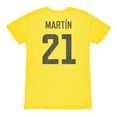 thumbnail image 3 of Men's 1863FC Henry Martin Yellow Club America Vintage Player Name & Number Tri-blend T-Shirt, 3 of 3