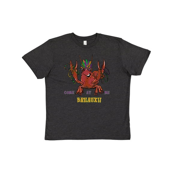 Inktastic Mardi Gras Come at Me Breaux Crayfish Youth T-Shirt