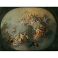 thumbnail image 2 of Franz Anton Maulbertsch 24x19 Gold Ornate Framed and Double Matted Museum Art Print Titled - Allegory on a Princely Marriage (1785-1786), 2 of 4