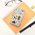 thumbnail image 7 of JIALIOU Nylon Trifold Card Wallet with ID Window Zipper Pocket for Men Women Teen Flower House Leaves, 7 of 7
