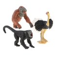 thumbnail image 1 of 3 piezas de plástico de animales selva modelo set perro juguetes para mascotas, 1 of 9