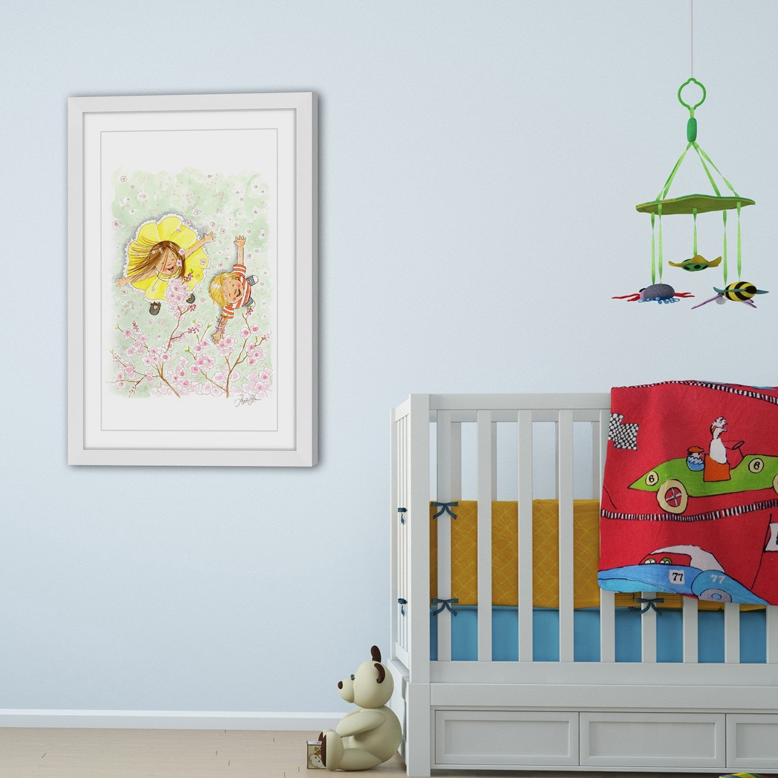 "Blossom Shower" Framed Painting Print