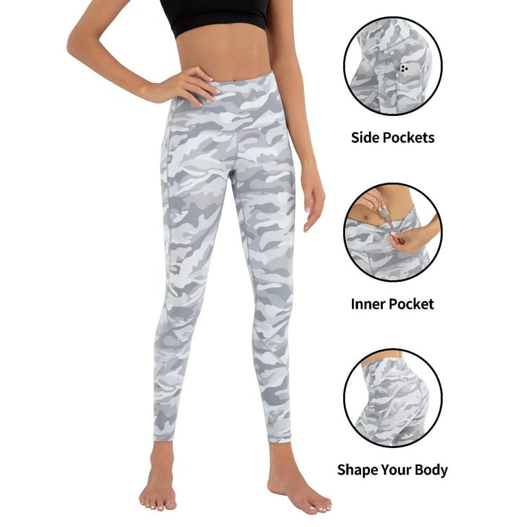 LifeSky Yoga Pants for Women, High Waisted Tummy Control Workout Leggings  with Pockets, 4 Way Stretching 