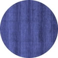 thumbnail image 1 of Ahgly Company Machine Washable Indoor Round Abstract Blue Modern Area Rugs, 5' Round, 1 of 4