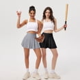 thumbnail image 2 of OQQ Women's 2-in-1 Basic 2-piece Skirt Versatile Stretch Casual Sports Tennis Mini Skirt, 2 of 9