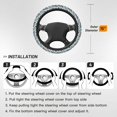thumbnail image 3 of XMXT Cartoon Berry Print Steering Wheel Cover, Elastic Non-Slip Universal Fit Car Decor Accessories Protector for Auto SUV Trucks, 3 of 8