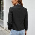 thumbnail image 4 of Antinious Women Business Casual Work Jacket V-Neck Collared Long Sleeve Button Chest Pocket British Style Blazer Suits, 4 of 5