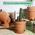 thumbnail image 5 of 6 Inch Terracotta Clay Pots  with Saucer - 4 Pack Medium Terra Cotta Planter with Drainage Hole, Flowerpot Indoor Outdoor , Crafts, Wedding Favor, Clay Pots For , Small Clay Pots, Clay  Pots,, 5 of 7