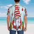 thumbnail image 3 of Lsque Funny Christmas Gnome pattern Hawaiian Shirt for Men, Unisex Summer Beach Casual Short Sleeve Button Down Shirts-Medium, 3 of 9