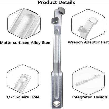 

High-Quality Professional 15-Inch Long Wrench Extender Tool with 1/2-inch Hole for Amplifying Torque in Mechanics Garage and Handyman Applications