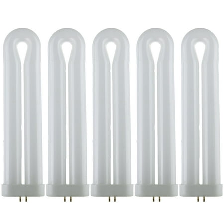 

Pack of 5 Sunlite 25 W FUL 4Pin Single UShaped Twin Tube 4Pin Plugin Black Light Bulb